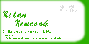 milan nemcsok business card
